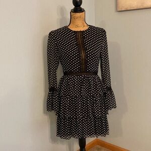 Bebe Black and White Polkadot Dress Size M